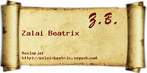Zalai Beatrix névjegykártya